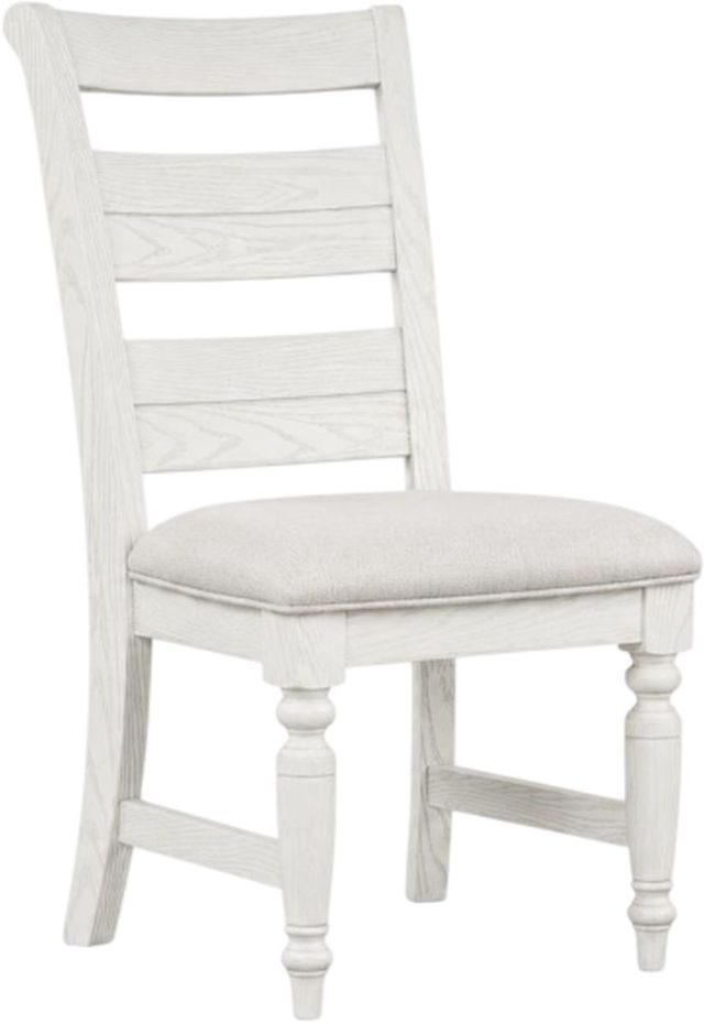 Bernards Bellamy Lane Whitewash Ladder Back Dining Side Chair-0