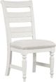 Bernards Bellamy Lane Whitewash Ladder Back Dining Side Chair-0
