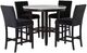 New Classic® Home Furnishings Celeste 5-Piece Black/Espresso Counter Dining Table Set-0