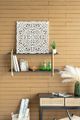 A & B Home 2-Piece White Carved Out Wood Panel Set-2