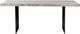 Moe's Home Collection Evans White Washed Dining Table with Black Metal Base-1