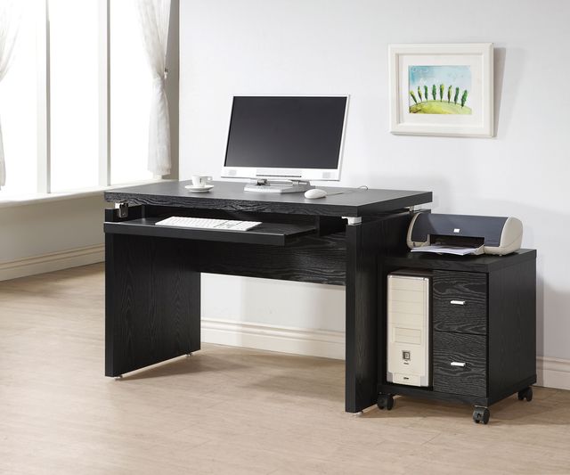 Coaster® Russell Black Oak 2-Drawer Computer Stand-4