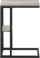 Monarch Specialties Inc. Grey 25"H Accent Table with Black Metal Base-1