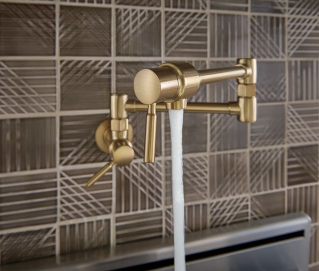 Brizo Brizo European Brilliance® Luxe Gold® Wall Mount Pot Filler Faucet-3