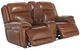 Signature Design by Ashley® Healy Pier Chocolate Leather Power Reclining Loveseat with Console and Adjustable Headrest-2