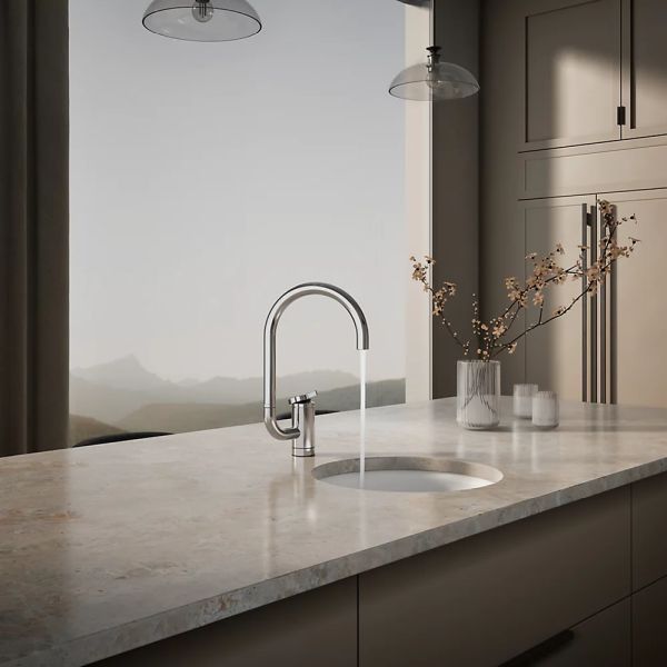 KOHLER® Components® Polished Chrome Single-Handle Bar Sink Faucet with 2-Function Extended-Reach Spout-2