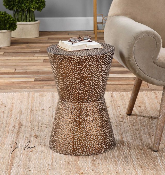 Uttermost® Cutler Copper Bronze Accent Table-1