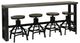 Powell® Haywood 5-Piece Black/Gray Sofa Bar Set-0