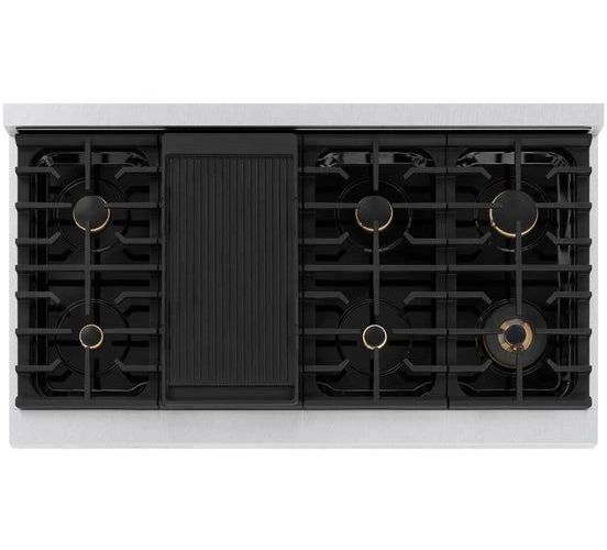 ZLINE Autograph Edition 48" Satin Stainless Steel Pro Style Gas Range-3