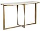 Furniture Classics Josie White Console Table with Antique Brass Base-0