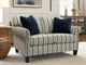 Cozy Life M9 Elissa Beige/Navy Blue/Tan Loveseat with Pillows-1