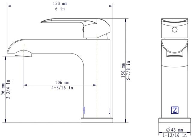 ZLINE Washoe Chrome Bathroom Faucet-4