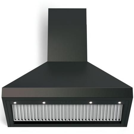 Verona® Designer Series 36" Matte Black Wall Mounted Chimney Range Hood-1