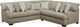 Corinthian Furniture Brentwood 2-Piece Celadon Gray Curved Sectional-0