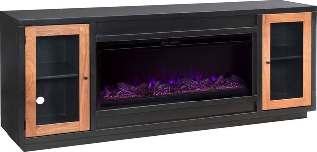 aspenhome® Chelsea Black 82" Fireplace Console-2