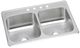 Elkay Celebrity® Brushed Satin 33" x 21" 4-Hole Equal Double Bowl Drop-in Sink-0