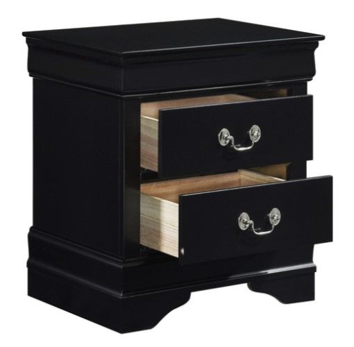 Homelegance® Mayville Black Nightstand-3