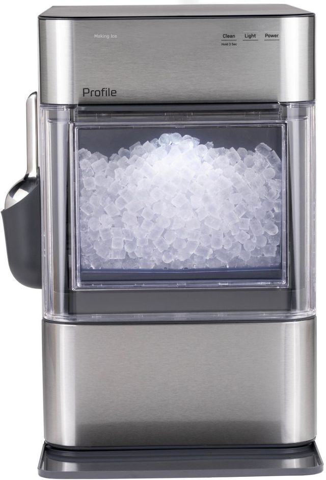 GE Profile™ Opal™ 11" 38 lb. Stainless Steel Ice Maker -0