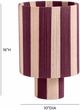 TOV Furniture Guinevere Pink/Purple Striped Cotton Table Lamp-2