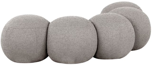 Meridian Furniture Apollo Taupe 75" Boucle Fabric Upholstered Bench-3