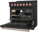 Thor Kitchen Gordon Ramsay Collection 36" Black Pro Style Liquid Propane Range with Precision Knob Control and Rose Gold Trim-4