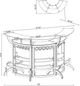 Coaster® Dallas 3-Piece Black Curved Freestanding Home Bar Cabinet Set-2