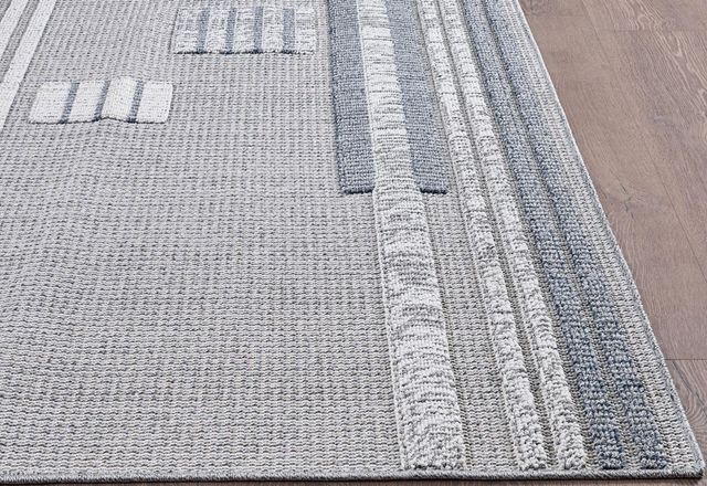 KAS Rugs Terra Ivory Denim Fade 5'x7' Area Rug-1