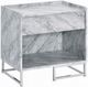 ACME Furniture Azrael Chrome/White Nightstand-0