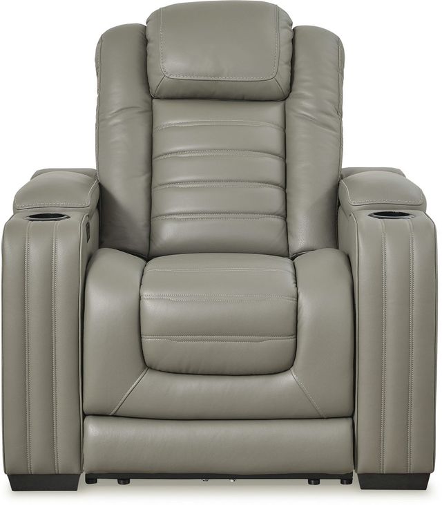 Signature Design by Ashley® Backtrack Gray Power Recliner-1