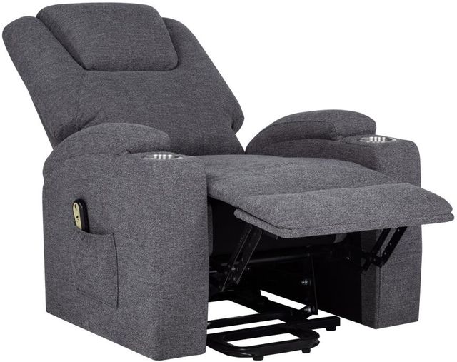 Coaster® Louie Gray Upholstered Power Reclining Chair Lift and Massage-4