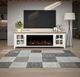 Legends Home Providence Brown/White 83" Fireplace Console-1