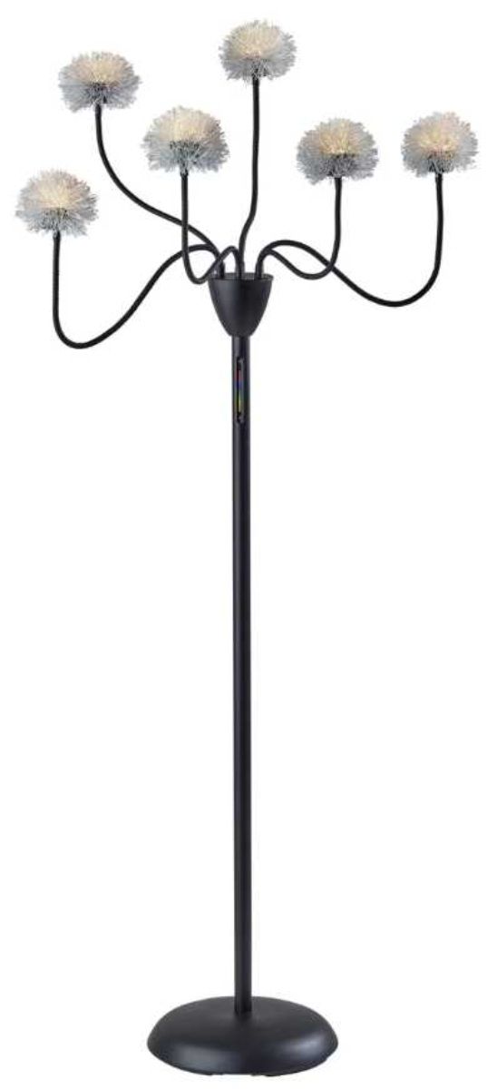 Adesso® Pom Pom Black RGB LED Floor Lamp-0