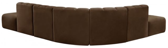 Meridian Furniture Arc 7-Piece Brown Velvet Sectional-3