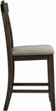Elements International Colorado Beige/Charcoal Counter Height Dining Side Chair-2