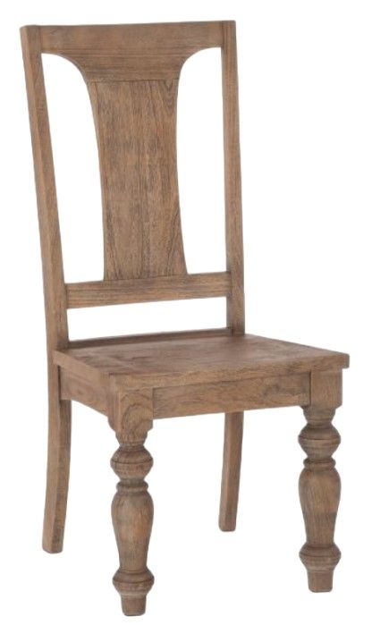 Home Trends & Design Colonial Plantation Weathered Teak Dining Chair-0