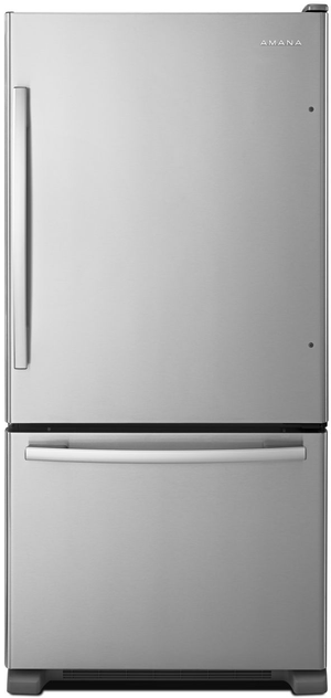 Amana® 33 in. 22.1 Cu. Ft. Stainless Steel Bottom Freezer Refrigerator