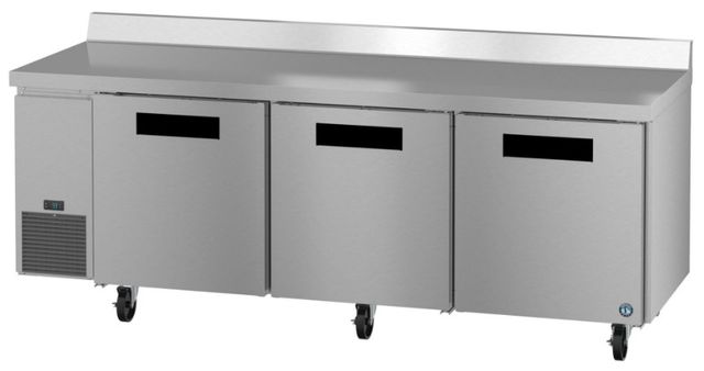 Hoshizaki Steelheart® 93" 30.2 Cu. Ft. Stainless Steel Three Section Worktop Side Mount Refrigerator-1