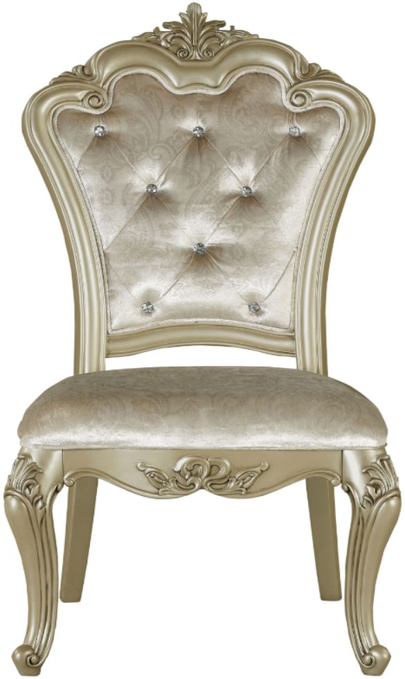New Classic® Home Furnishings Monique Champagne/Silver Dining Side Chair-2