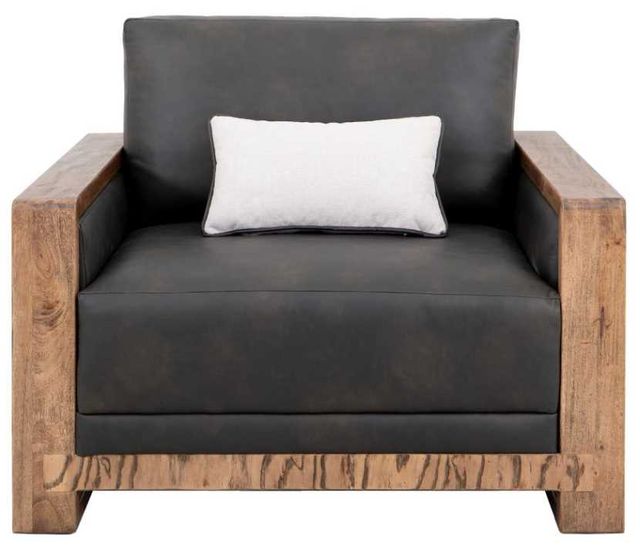 International Furniture Direct Ancora Brown/Stained Brown Accent Chair-2