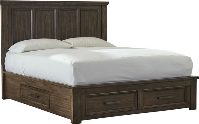 Signature Design by Ashley® Johurst 4-Piece Grayish Brown King Storage Panel Bed Set-1