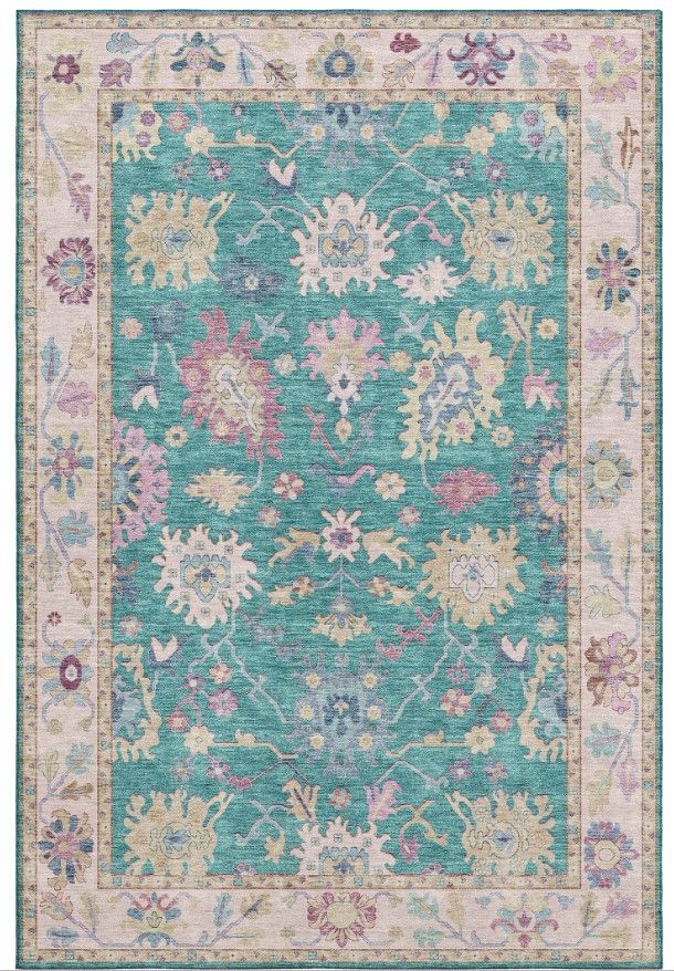 Dalyn™ Rug Company Hatay HY7 Teal 5'x8' Area Rug-0