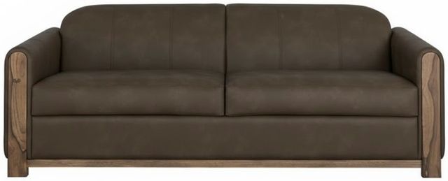 International Furniture Direct Balam Dark Brown/Stained Brown Two-Cushion Sofa-1