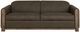 International Furniture Direct Balam Dark Brown/Stained Brown Two-Cushion Sofa-1