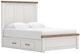 Signature Design by Ashley® Savonport Brown/White King Storage Panel Bed with Two Drawer-0