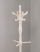 TEI Hardwood Antique White Coat Stand-1