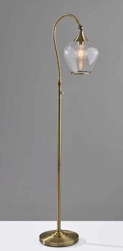 Adesso® Bradford Antique Brass Floor Lamp-4