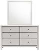 Elements International Sami White Dresser and Mirror-3