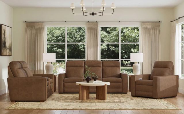 Flexsteel® Dutch Cortado Brown Power Reclining Sofa with Console-2