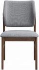 ACME Furniture Sarha 2-Piece Light Gray/Walnut Upholstered Dining Side Chair Set-3