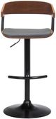 Armen Living Larisa Black/Gray/Walnut Adjustable Bar Stool-1
